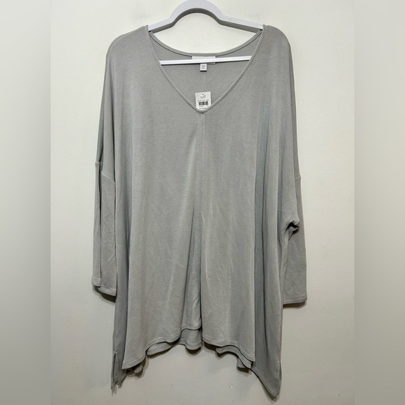 New! Pure Jill by J Jill Sandwashed Split Tunic Womens Size 4X Soft Marble - Picture 2 of 10